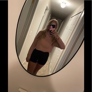 Mock neck cropped long sleeve